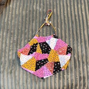 Colorful Patchwork Halter Top